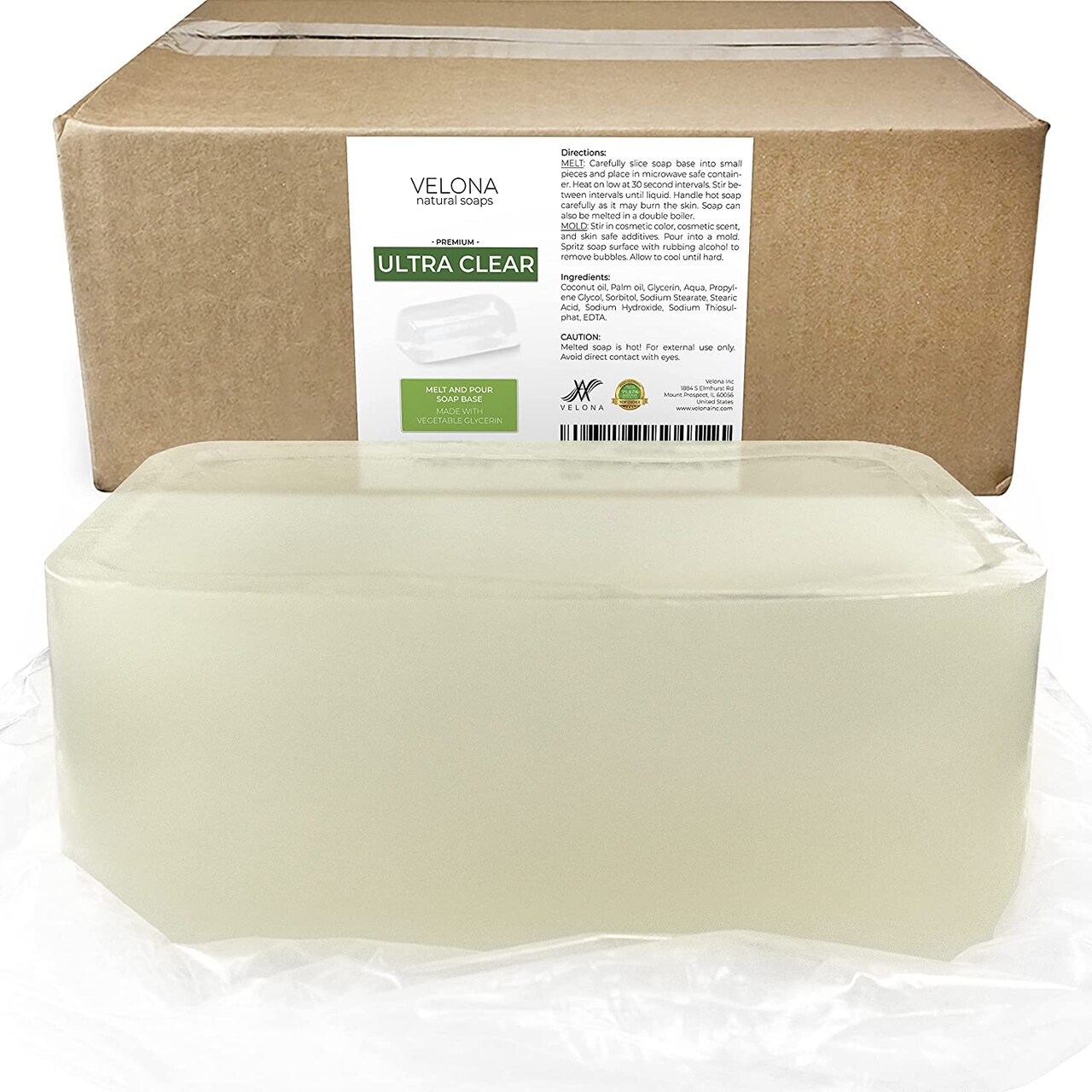 25 LB - ULTRA CLEAR GLYCERIN Soap Base by Velona